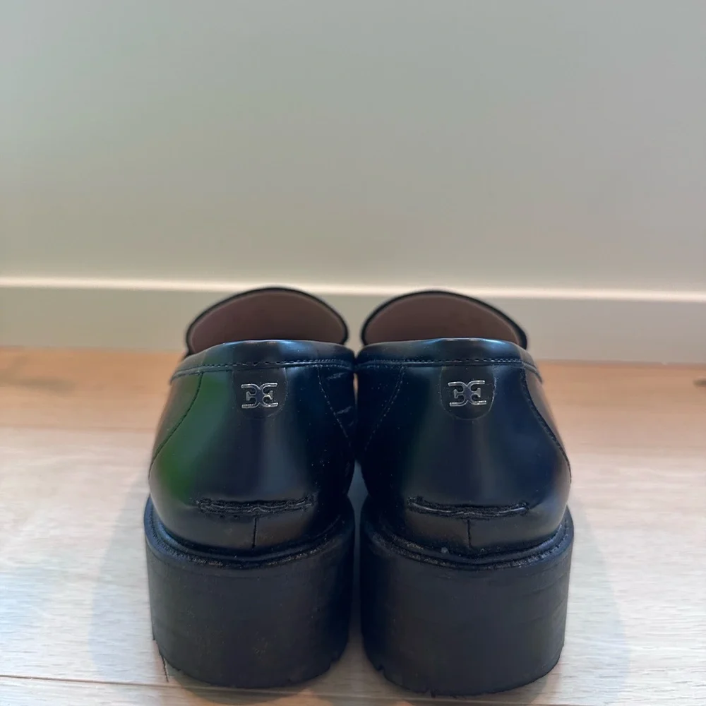 Sam Edelman Teo black lug sole loafers size 8 - Picture 3 of 6